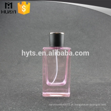 Frasco de perfume cor-de-rosa de vidro vazio de 100ml